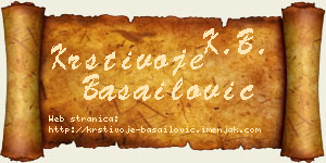 Krstivoje Basailović vizit kartica